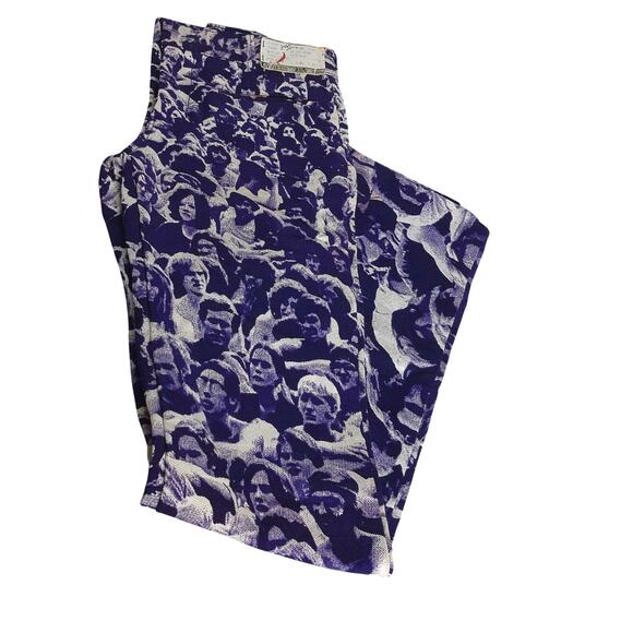 Vintage 1970s Campus Slacks Baron Wolman Woodstock Photo Print Bell Bottom Jeans - Picture 2 of 16